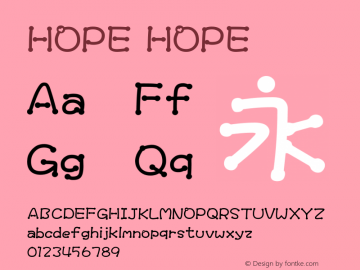 hope字体图片