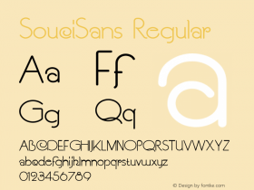 SouciSans Regular Converted from e:\nickfo~1\SOS_____.TF1 by ALLTYPE Font Sample