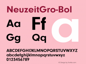 ☞NeuzeitGro-Bol Version 1.000;PS 1.10;hotconv 1.0.57;makeotf.lib2.0.21895;com.myfonts.urw.neuzeit-grotesk.t-bold.wfkit2.gdHm图片样张