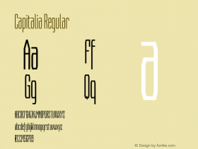 Capitalia Regular Version 1.0 Font Sample