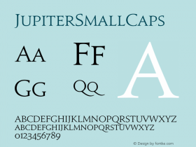 ☞JupiterSmallCaps 1.0 August 2007;com.myfonts.canadatype.jupiter.small-caps.wfkit2.3e4b Font Sample