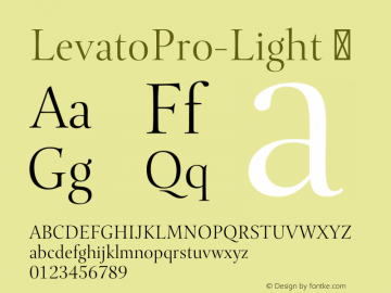 ☞Levato Pro Light Version 1.00;com.myfonts.linotype.levato-pro.light.wfkit2.43JT图片样张