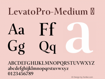 ☞Levato Pro Medium Version 1.00;com.myfonts.linotype.levato-pro.medium.wfkit2.43JP图片样张
