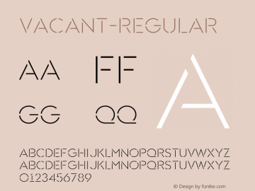 ☞Vacant-Regular 1.000;com.myfonts.reserves.vacant.regular.wfkit2.3ufd图片样张