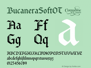 ☞BucaneraSoftOT Version 1.000 2012 initial release;com.myfonts.corradine.bucanera-soft.reg-ot.wfkit2.3ShX Font Sample