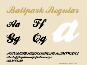 Ballpark Weiner OTF 1.000;PS 001.001;Core 1.0.29 Font Sample