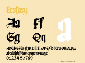 ☞Ecstasy TTW Version 1.002;com.myfonts.talavera.ecstasy.regular.wfkit2.3PB2 Font Sample