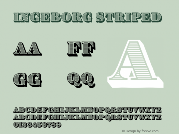 Ingeborg-Striped Version 2.004 Font Sample