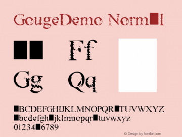 GougeDemo Normal Ver 2.0, Tuesday, 950926, 01:00:00 am (CDT)图片样张