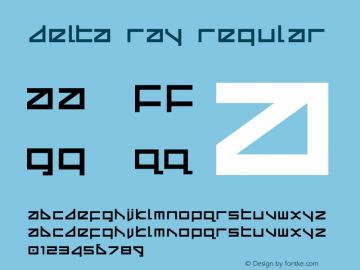 Delta Ray Regular 1 Font Sample