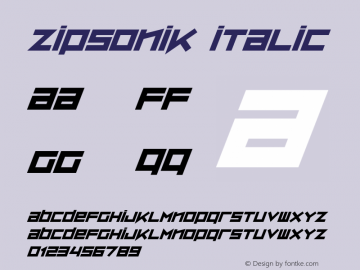ZipSonik Italic 001.000图片样张