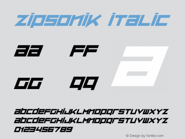 ZipSonik Italic 001.000图片样张