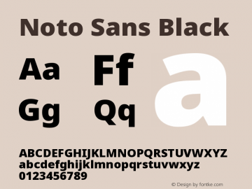 Noto Sans Black Version 1.902图片样张