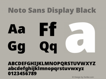 Noto Sans Display Black Version 1.901 Font Sample