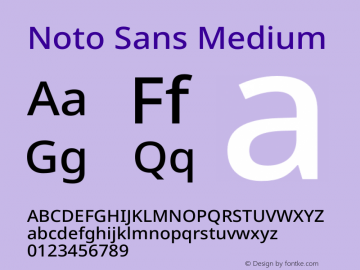 Noto Sans Medium Version 1.902 Font Sample