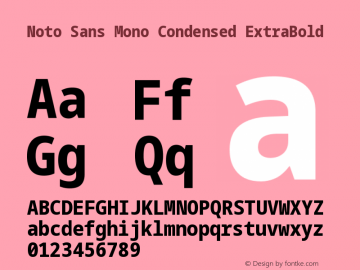 Noto Sans Mono Condensed Extra Version 1.901图片样张