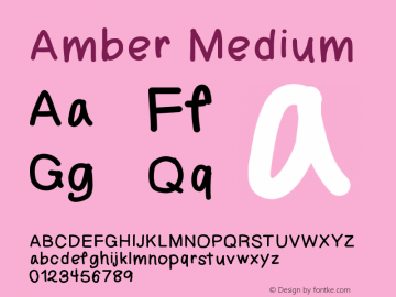Amber Medium Version 001.000 Font Sample