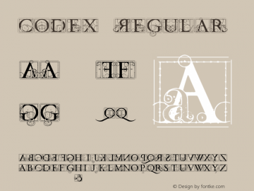 codex Regular v1.0 9/18/97 Font Sample