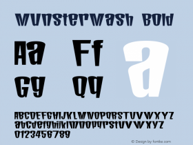 MunsterMash Bold Macromedia Fontographer 4.1 12/29/96 Font Sample