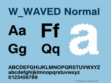 W_WAVED Normal alfa Font Sample