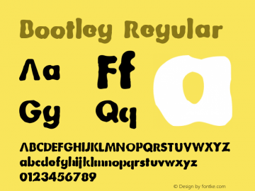 Bootleg Regular Macromedia Fontographer 4.1.5 9/25/05 Font Sample