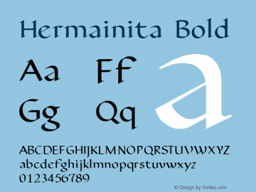 Hermainita Bold Altsys Fontographer 3.5  10/20/92图片样张