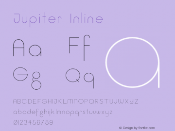 Jupiter Inline Version 1.000;PS 001.000;hotconv 1.0.88;makeotf.lib2.5.64775图片样张
