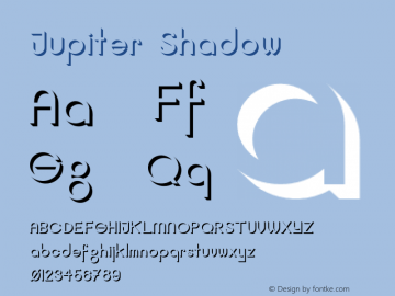 Jupiter Shadow Version 1.000;PS 001.000;hotconv 1.0.88;makeotf.lib2.5.64775图片样张
