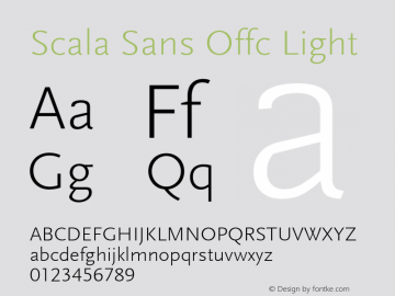 Scala Sans Offc Light Version 7.504; 2010; Build 1020图片样张