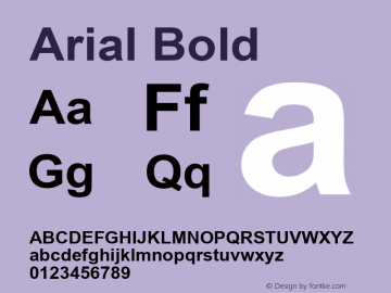 Arial Bold Version 6.98图片样张