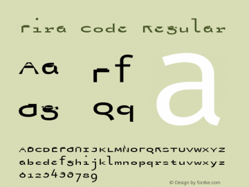 FiraCode-Regular Version 1.204 Font Sample
