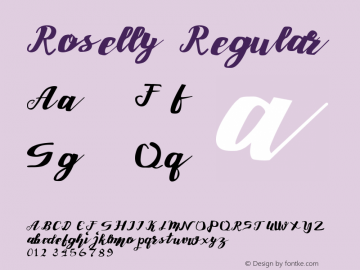 Roselly Regular 1.000图片样张