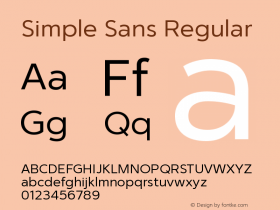 SimpleSans-Regular Version 1.000 Font Sample