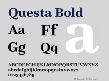 Questa-Bold Version 1.057图片样张