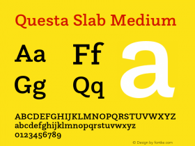 QuestaSlab-Medium Version 1.025 Font Sample