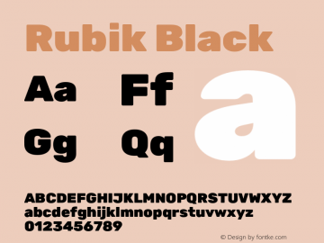 Rubik Black Version 2.002;PS 002.002;hotconv 1.0.88;makeotf.lib2.5.64775 Font Sample