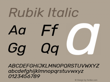 Rubik Italic Version 2.002图片样张