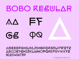 Bobo Version 1.100 Font Sample