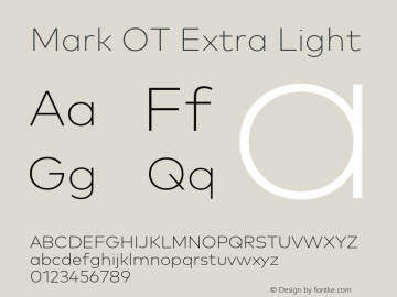 MarkOT-ExtraLight Version 7.504; 2013; Build 1026图片样张