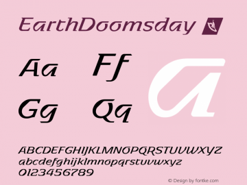 ☞Earth Doomsday Version 1.00 April 1, 2012, initial release;com.myfonts.easy.layarbahtera.earth-doomsday.regular.wfkit2.version.3P3o图片样张