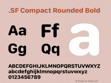 .SF Compact Rounded Bold 13.0d1e1 Font Sample