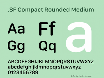 .SF Compact Rounded Medium 13.0d1e1 Font Sample