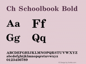 Ch Schoolbook Bold 图片样张