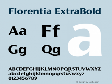 Florentia-ExtraBold Version 1.000图片样张