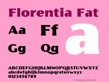 Florentia-Fat Version 1.000 Font Sample