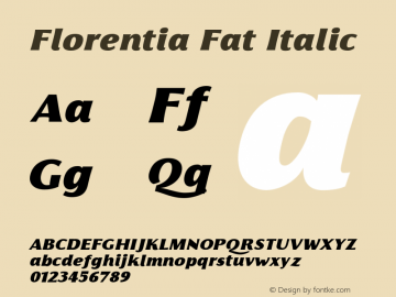 Florentia-FatItalic Version 1.000图片样张
