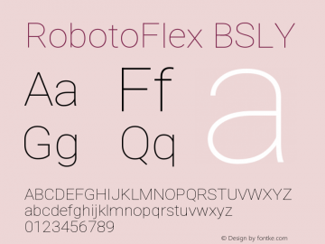 RobotoFlex BSLY Version 2.000图片样张