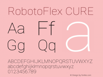 RobotoFlex CURE Version 2.000 Font Sample