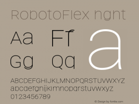 RobotoFlex hght Version 2.000 Font Sample