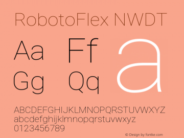 RobotoFlex NWDT Version 2.000图片样张